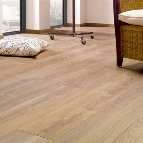 The Cork Plank Laminate Flooring 12mm features water resistance, AC6 rated and underfloor heating compatible offering both style and lasting durability