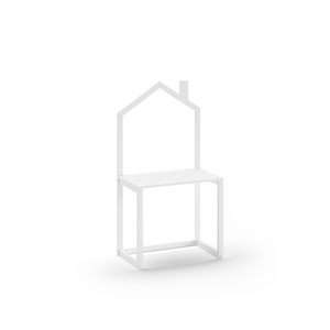 The Dallas Kids Desk in White features a playful house shaped design, charming roof and Scandinavian pine, an ideal desk for drawing, playing and studying