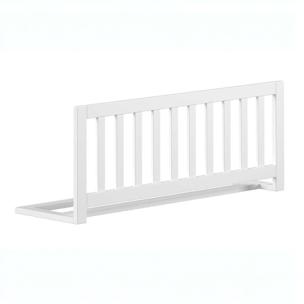 The Dallas/Forrest Beach Bed Safety Rail in White is a beech bed rail compatible with the Dallas and Forrest beds with flat bars providing fall protection