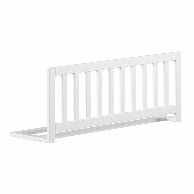 The Dallas/Forrest Beach Bed Safety Rail in White is a beech bed rail compatible with the Dallas and Forrest beds with flat bars providing fall protection