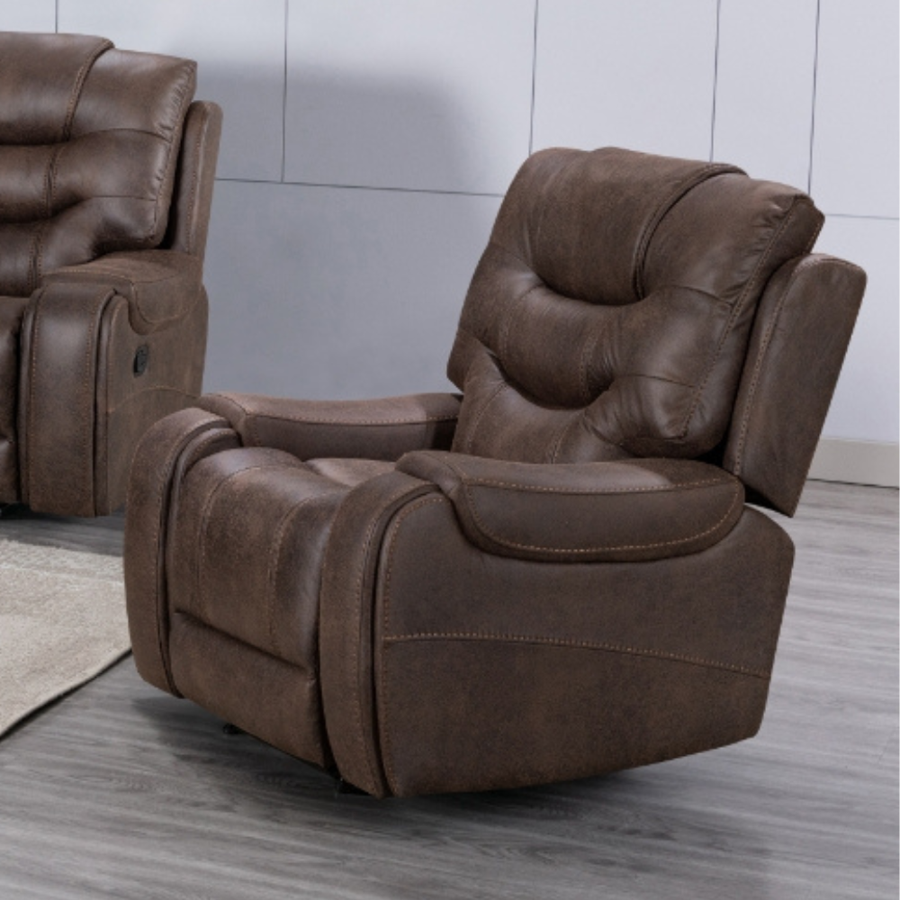Relax in style with the Dublin Recliner Sofa in Brown with plush comfort, smooth recline and a warm, classic look for the perfect living room upgrade