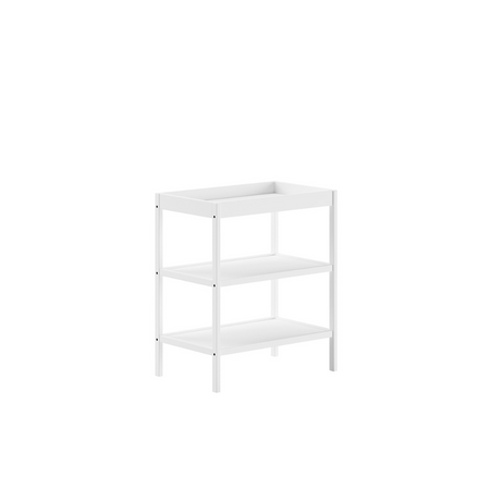 The Dino Baby Changing Table in White features a open shelves with European beech material, making it easily accessible for baby necessities