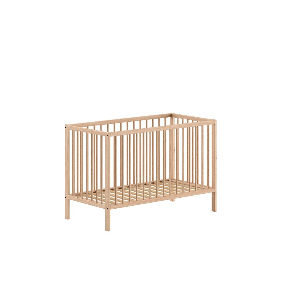 Dino Baby Cot Bed 60 x 120cm - Natural