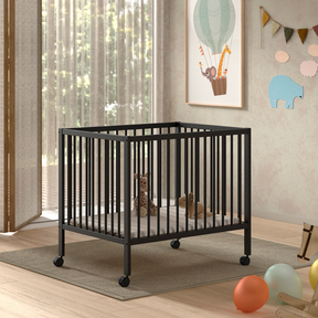 The Dino Baby Playpen 95 x 75cm in Anthracite offers removeable wheels & a 3 height adjustable slat base, a convertible baby & toddler bed for growing needs