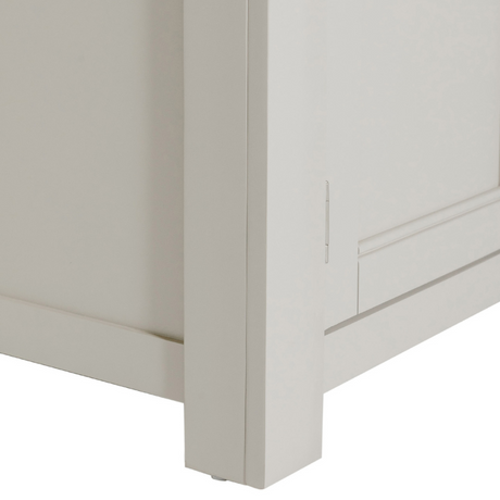 The Doune 2-Door Wardrobe in Taupe features oak veneer top, spacious hanging rail, and sleek metal handles.