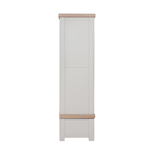The Doune 3-Door Wardrobe in Taupe offers stylish storage with oak veneer top, hanging rail, shelving and 3 drawers.