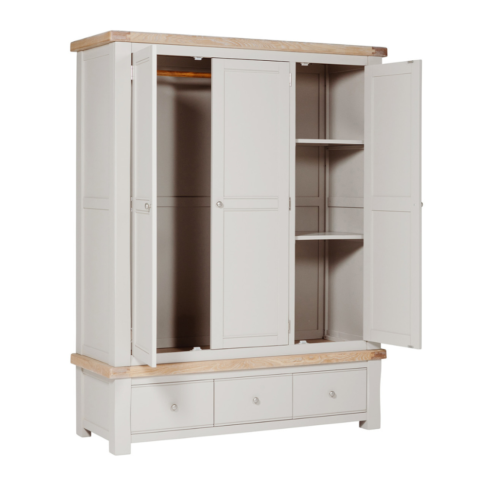 Doune 3 Door Wardrobe - Taupe