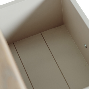 The Doune Small Sideboard in Taupe features oak veneer top, two drawers and internal shelving, practical for organized storage