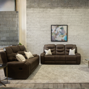 Relax in style with the Dublin Recliner Sofa in Brown with plush comfort, smooth recline and a warm, classic look for the perfect living room upgrade