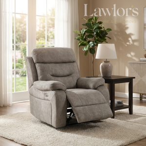 Cream recliner chair in a living room setting
