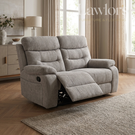 Cream 2 Seater recliner chair in a living