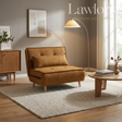 Brown sofa bed in a living room