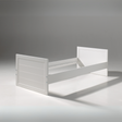 The Erik Convertible Kids Bed in White can convert from a 90 x 200cm bed to a 60 x 120cm baby cot, made from solid pine/MDF with stylish Belgian design