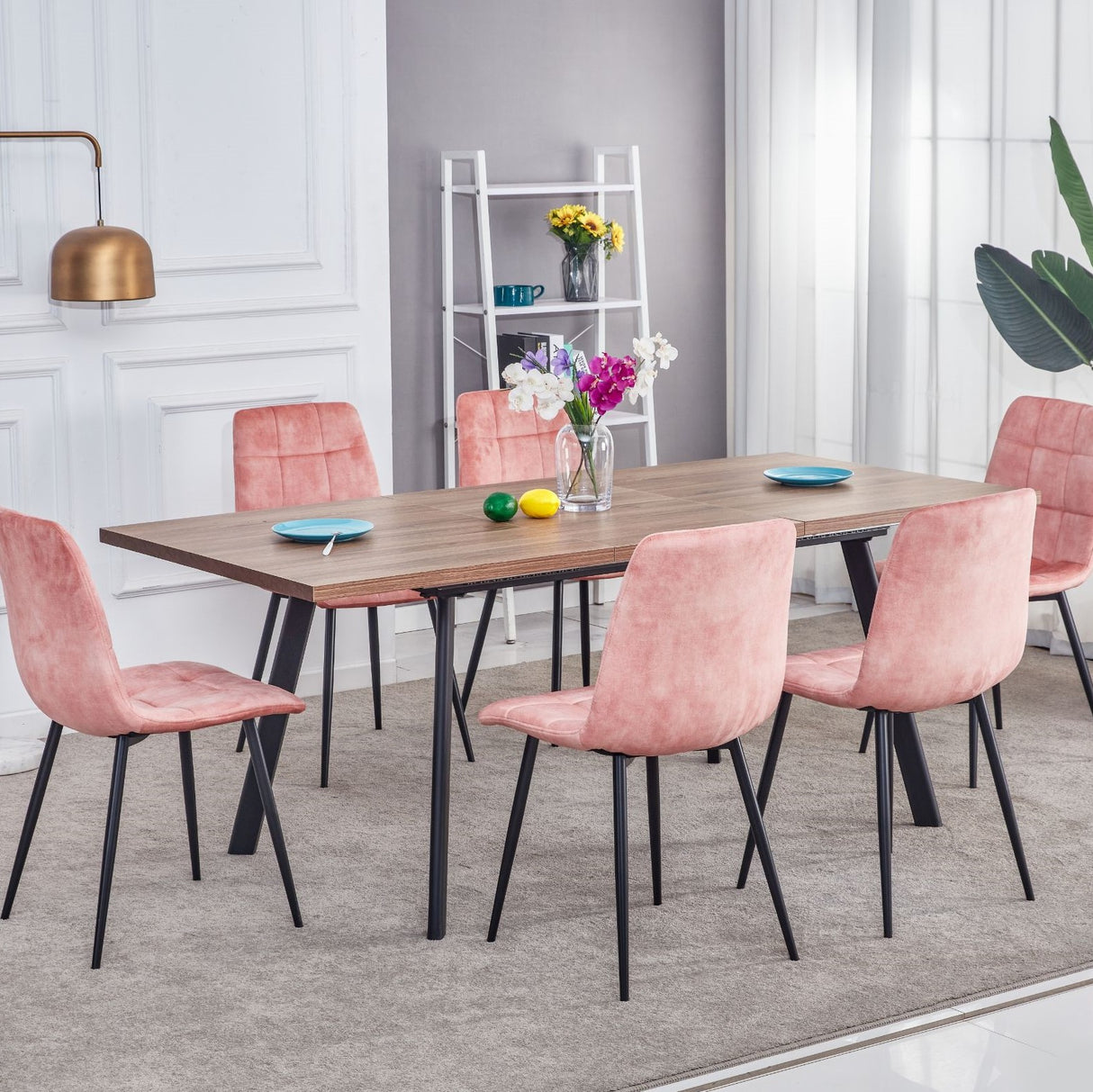 Florence Walnut Extending Dining Table