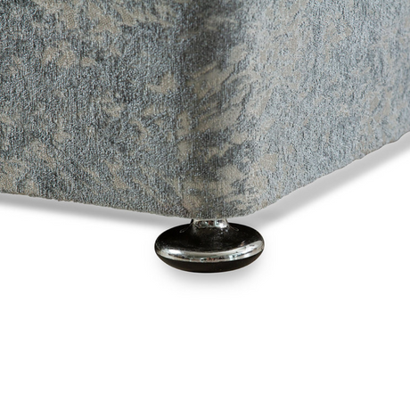 The Faith & Ethan - Luxury Divan features divan base with chrome gliders, MDF panels, 2, 4 or no drawers, premium fabric and colour options to suit any bed!