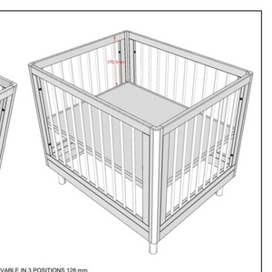The Forrest Baby Playpen 95 x 75cm in Oak features 3 height adjustable base and high quality European oak, a safe, stylish and durable design