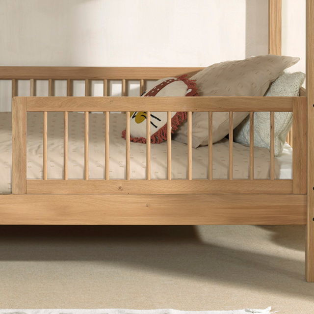 The Forrest Kids Bed Safety Rail in Oak is a safety rail attachment for the various beds apart of the Forrest Bed collection, helping to prevent falls