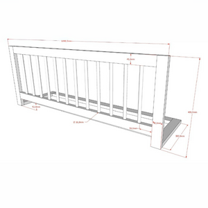 The Forrest Oak Kids Bunk Bed with Safety Rail offers strong oak material, a safety rail for added protection and a natural lacquered finish