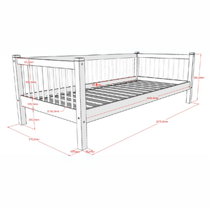The Forrest Oak Kids Cabin Bed with Safety Rail features a safety rail for added protection and a natural finish with strong oak material