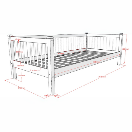 The Forrest Oak Kids Cabin Bed with Safety Rail features a safety rail for added protection and a natural finish with strong oak material