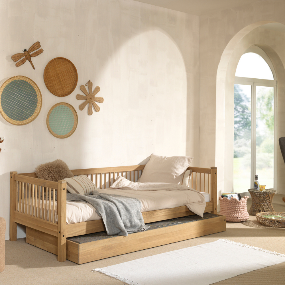 Forrest Oak Kids Cabin Bed - Trundle