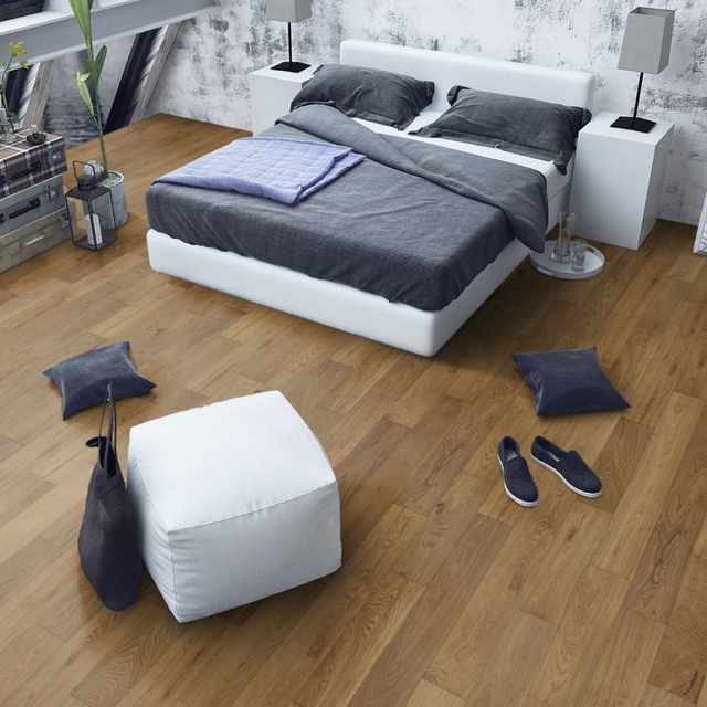The Harvest Oak Engineered Flooring features warm tones, brushed matt lacquer, multi-layer stability and easy installation for any interior