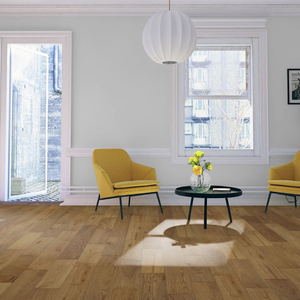 The Harvest Oak Engineered Flooring features warm tones, brushed matt lacquer, multi-layer stability and easy installation for any interior