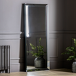 The Gallery Luna Large Mirror in Silver features bevelled glass, angled frame, large versatile hanging or leaning options.
