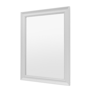The Gallery Sherwood Large Rectangle Mirror in Stone adds light and depth with its classic frame and durable design.