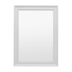 The Gallery Sherwood Large Rectangle Mirror in Stone adds light and depth with its classic frame and durable design.