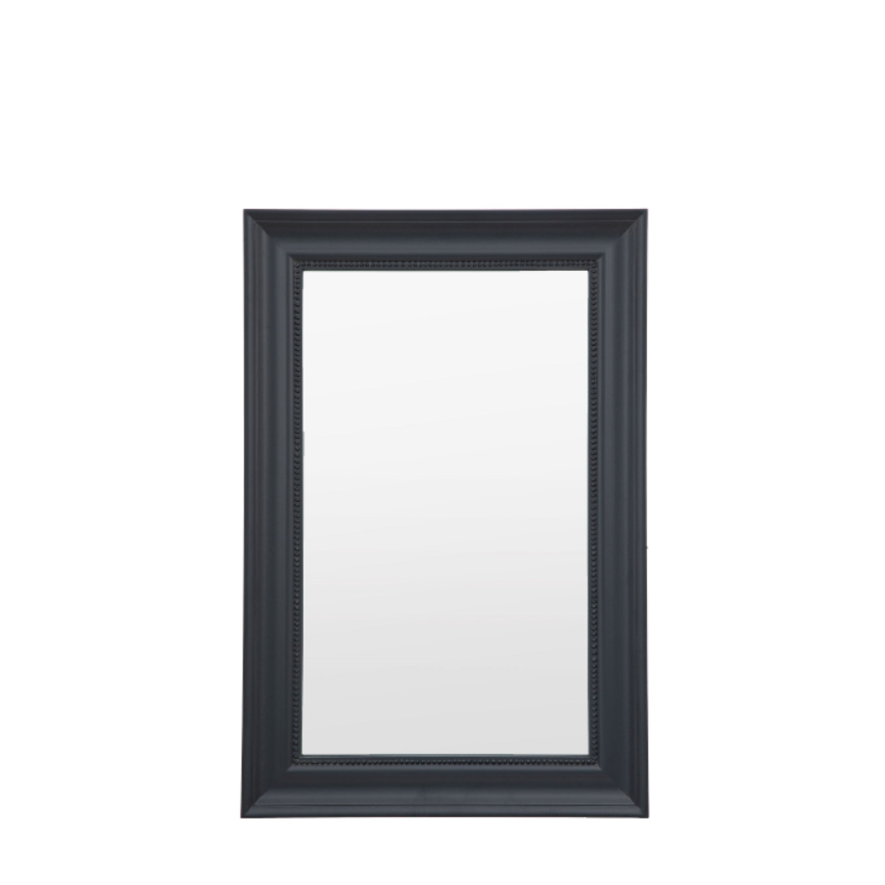 The Gallery Sherwood Rectangle Mirror in Lead features a classic design, lead finish and durable frame.