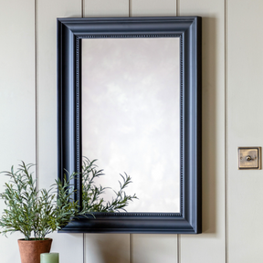 The Gallery Sherwood Rectangle Mirror in Lead features a classic design, lead finish and durable frame.