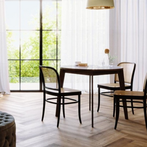 The Georgetown Oak Herringbone SPC Flooring features a timeless oak design, suitable for underfloor heating, Titanium Nano finish and a 25 year warranty