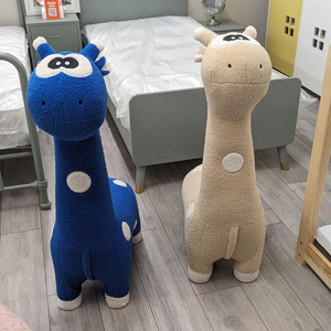 The Giraffe Kids Chair feature soft upholstery, playful design and durable build, available in Beige, Blue, Green and Pink with no assembly required