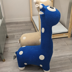 The Giraffe Kids Chair feature soft upholstery, playful design and durable build, available in Beige, Blue, Green and Pink with no assembly required
