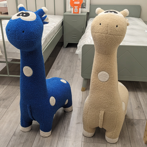 The Giraffe Kids Chair feature soft upholstery, playful design and durable build, available in Beige, Blue, Green and Pink with no assembly required