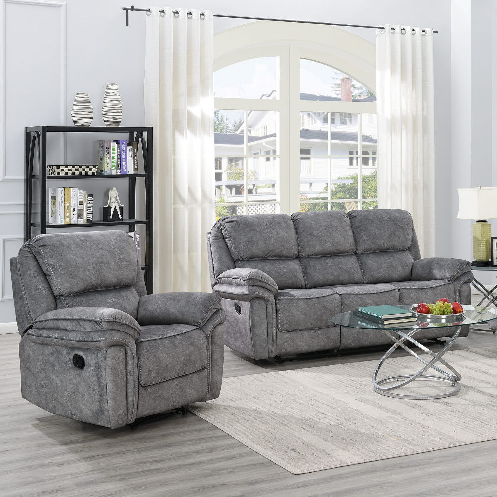 Relax in style with the Glendale Recliner Sofa in Dark grey featuring plush comfort, smooth recline and a sleek finish for the perfect living room upgrade