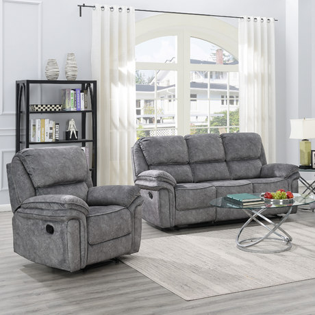 Relax in style with the Glendale Recliner Sofa in Dark grey featuring plush comfort, smooth recline and a sleek finish for the perfect living room upgrade