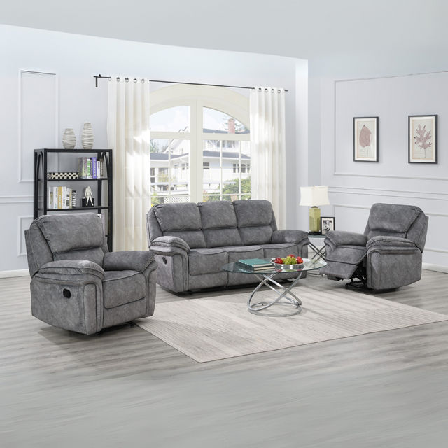 Relax in style with the Glendale Recliner Sofa in Dark grey featuring plush comfort, smooth recline and a sleek finish for the perfect living room upgrade