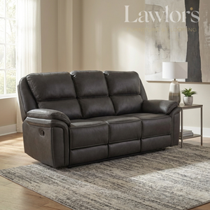 Slate navy 3 seater recliner in a modern living room