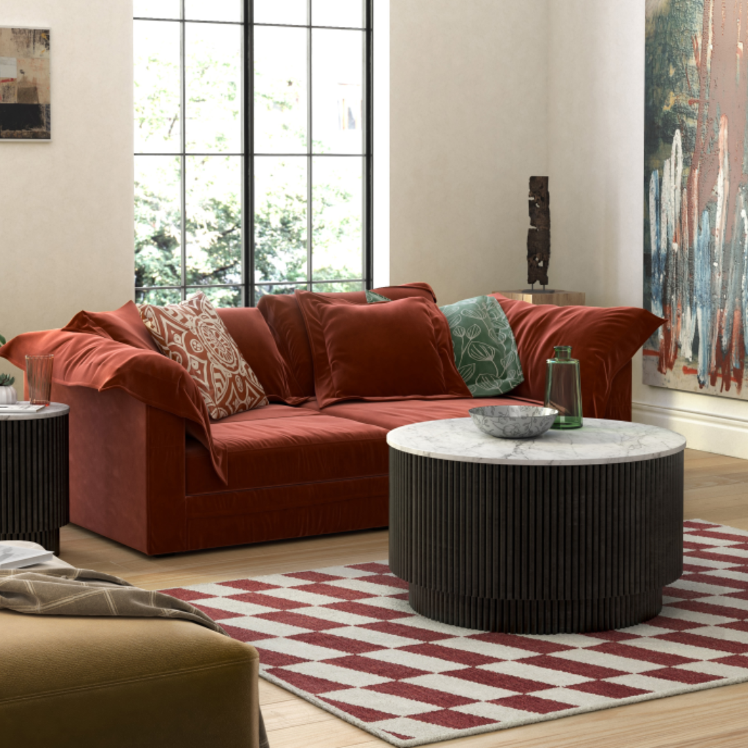 Lucas Round Coffee Table Black