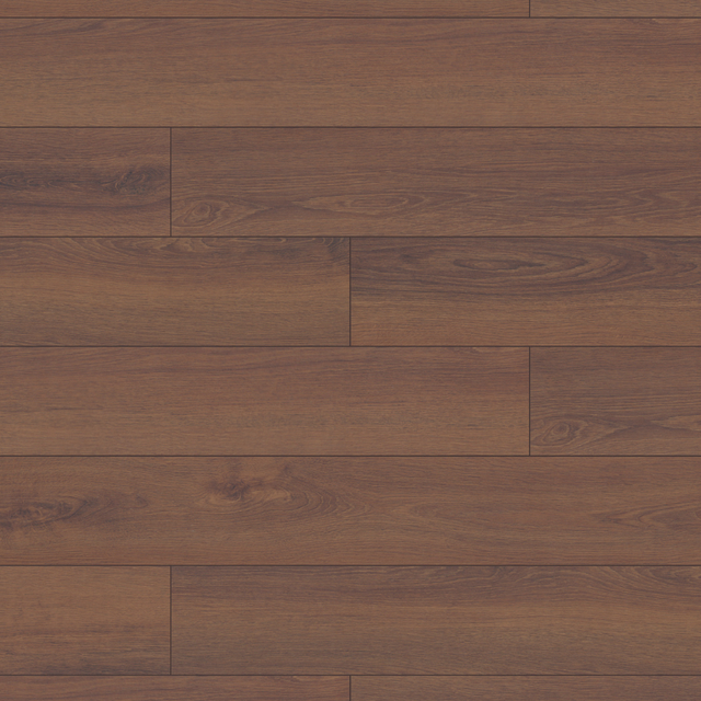 The Grizzly Montreux Oak Laminate Flooring - 12mm features rich dark tones, AC4 durability, splash protection, antibacterial and 1Click 2Go installation