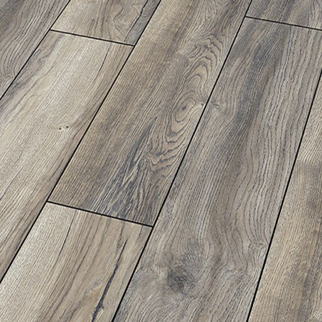 The Harbour Oak Grey Laminate Flooring - 12mm features durable AC5 rating, 5G Click System and underfloor heating compatible.