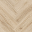 The Harlow Oak Herringbone SPC Flooring features a timeless oak design, suitable for underfloor heating, Titanium Nano finish and a 25 year warranty