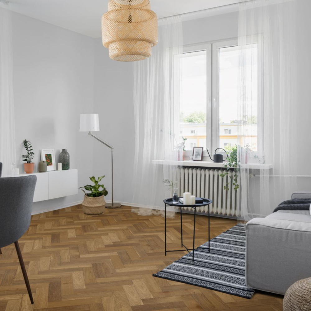 Harvest Oak Herringbone Engineered Flooring - 15mm
