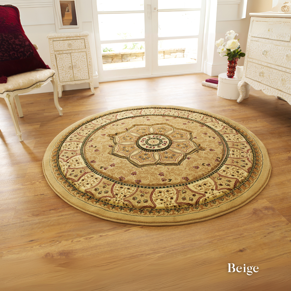 Redefine your style look with the Heritage Traditional Machine Made Rugs Range featuring high density weave, hand carved detail and smooth polyester pile.
