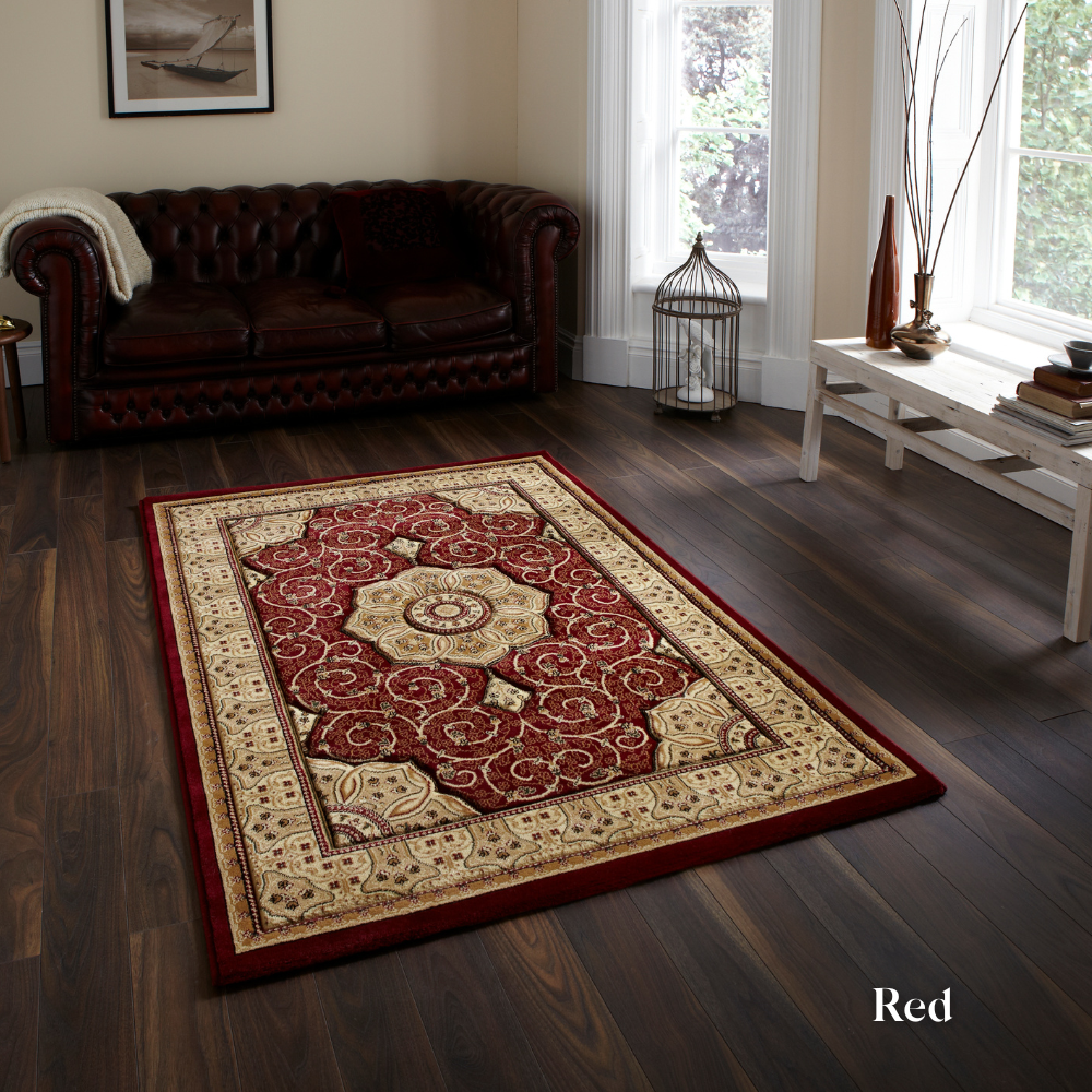 Redefine your style look with the Heritage Traditional Machine Made Rugs Range featuring high density weave, hand carved detail and smooth polyester pile.