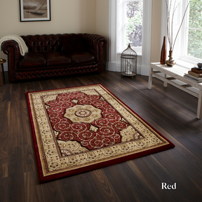 Redefine your style look with the Heritage Traditional Machine Made Rugs Range featuring high density weave, hand carved detail and smooth polyester pile.