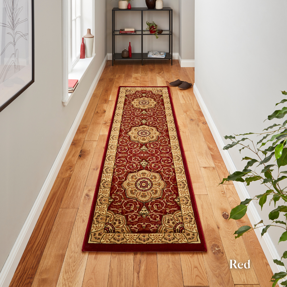 Redefine your style look with the Heritage Traditional Machine Made Rugs Range featuring high density weave, hand carved detail and smooth polyester pile.