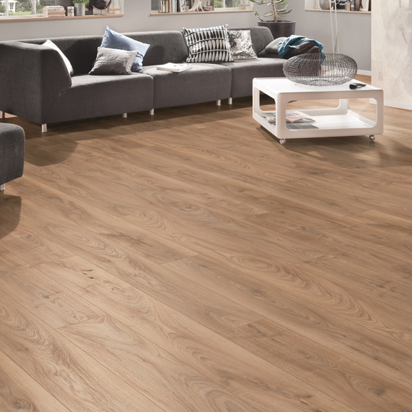 Historic Oak Laminate Flooring - 10mm in a sitting room